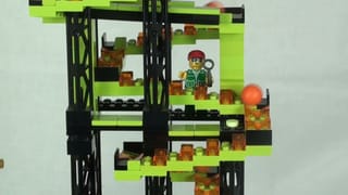 Chaotic Tower in Lime and Black